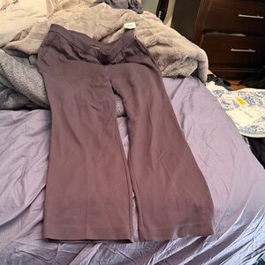 Women's Stretch Flare Pants in grey ish purple